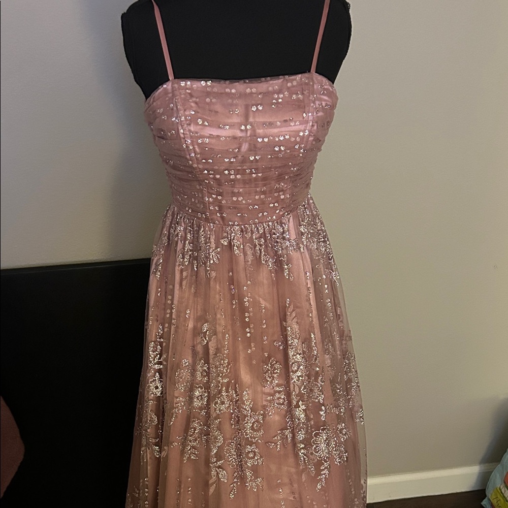Macy's Pink Sequin Prom Dress